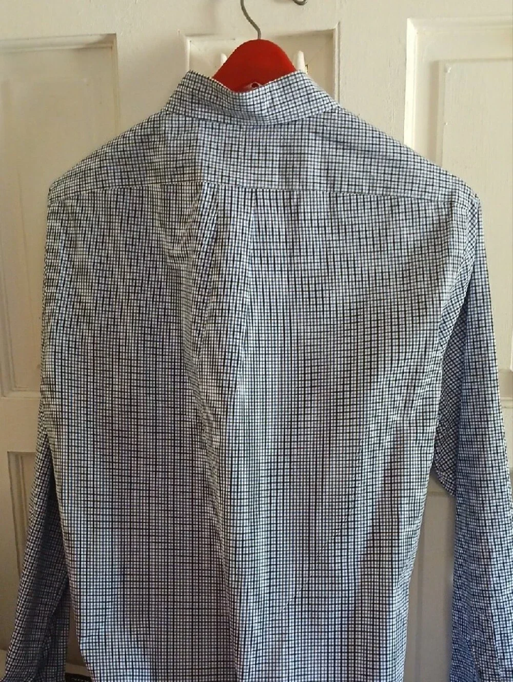 Polo by Ralph Lauren Navy and White Micro-Check Button-Down Shirt